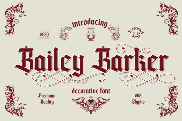 Bailey Barker: A Bold Blackletter Font for Campaigns