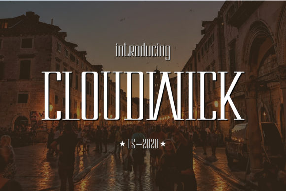 Cloudwick Font: Bold Serif for Web Design