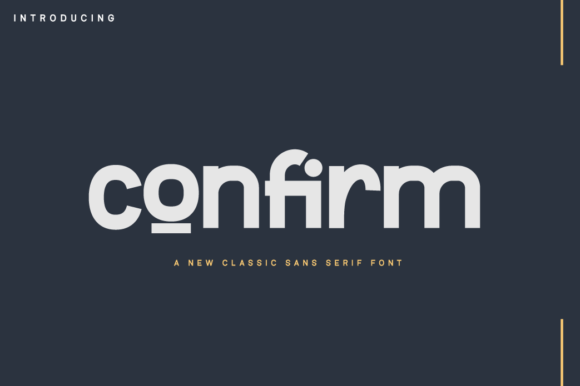 Confirm Typeface: A Bold Sans Serif for Modern Branding