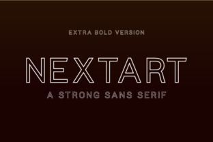Nextart Outline Extra Bold Typeface