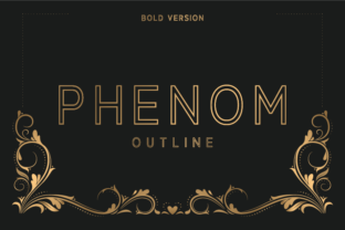 Phenom Outline Bold Typeface for Web Design